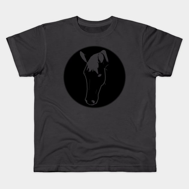 Carved horse face Kids T-Shirt by RedHeadAmazona